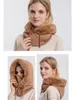 Scarves Woman Winter Hat Hooded Face Mask Fluff Keep Warm Thicken Style Womens Neck Scarf Cap Beanie Knitted Cashmere Warmer 231101