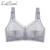 Bras Fallsweet Wireless for Women Cienka kubek Lingeire Lingeire Plus Size Koronki Minimalizer Brassiere B C D E 231031