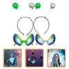Bandanas 4st Alien Glasses Antenna pannband för Halloween Christmas Festival Party Favors