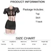 Ani – uniforme de secrétaire de bureau pour femmes, ensemble de Costumes Cosplay à rayures verticales noires, tenue érotique Sexy, tentation, nouvelle collection 2021