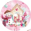 Juldekorationer Juldekorationer träd kjol Xmas kjolar bondgård god matta för rosa söt snögubbe släpp leverans dhgarden dhzmo