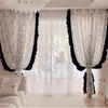 リビングルームのカーテンレトロな豪華なロマンチックな家装飾Ig寝室バルコニー半透明窓スクリーニング日焼け止めコルチナ