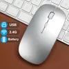 Myszy Bluetooth 5.2 Bezprzewodowa mysz z 2,4 GHz USB RGB 1600DPI mini -myszy akumulator odpowiednia dla tabletek MacBook Laptops 231101