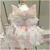 Abbigliamento per cani Abbigliamento per cani Pet Arcobaleno Gonna gonfia Fantasia Ali di farfalla rosa Estate Teddy Yorkshire Marchese Abiti da principessa per piccoli Dh2Fn