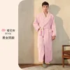 Men's Sleepwear Women Men Extra Long Warm Coral Fleece Bathrobe Winter Thick Flannel Thermal Bath Robe Kimono Dressing Gown Bride Peignoir