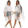 Chubasqueros 2 uds, impermeable reutilizable para mujeres y hombres, ponchos de lluvia con cierre de botones, impermeable, portátil, plegable, con capucha para adultos