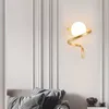 Wall Lamp Nordic Glass For Bedside Living Dining Room Background Stair Aisle Luxury Modern G9 Scomce Home Decor Luster