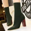 Boots BIGTREE Shoes Women Boots Fashion Ankle Boots Pointed Toe Stretch Boots Autumn Stiletto Socks Boots High Heels Ladies Shoes 231101