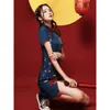 Abiti casual GuoChao Cinese moderno per ragazze Cheongsam A-line Donna Qipao Tradizionale migliorato 230331