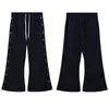 Hellstar Casual Nylon Button Pant Mens Black Designer Pant Högkvalitativ Woemn Men Jogger Fashion Hip Hop Casual Long Pants Lovers Street Tracksuit