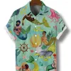 Camisas casuales para hombres Camisa hawaiana Manga corta Impreso Moda de verano de gran tamaño Transpirable Suelto Vintage Lujo Dazn Harajuku Gótico