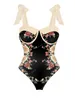 2023 New Sling Print One Piece Swimsuit Slim Bow Tie Gathering Bikini and Cover Up Sexy Elegant Panel Chic Beachwear Fashion SwimTwo-Piece Suits Automotive Phones