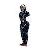 Combinaisons pour femmes barboteuses femmes Sexy Palysuit dames hauts de noël femme à capuche mode longue robe décontracté ample survêtement femmes