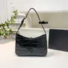 Sacs à bandoulière Hobo de styliste pour femmes, sac à main en cuir verni Alligator Crocodile pour dames Y7858