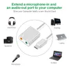 USB Type C بطاقات الصوت الخارجية Hifi Magic Voice Virtual 7.1 Channel Audio Adapter Adapter Microphone Mephone Mephone for Lamp1