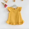 Mädchen Kleider Baby Rock Koreanische Version Puppe Hemd Ärmeln Baumwolle Leinen Qualität kinder Top Mode Vielseitig Mädchen Kleid