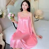 Women's Sleepwear Women Spa Shower Summer Robes Thin Ice Silk Sleeping Gown Soft Quick Dry Long Bathrobes Sheer Baby Doll Charming