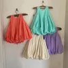 Robe d'été décontractée sans manches pour filles, tenue de vacances, jupe blanche, pour baptême, tout-petit