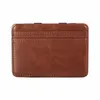 Card Holders Mini Small High Quality Bank Ultra Thin Cash Holder Money Pouch Leather Wallet Purse