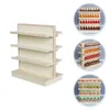 Hooks Miniature Shelf Furnituremini Display Store Cabinet Wood Supermarket Playshelveskidslandscape Grocery Accessories Storage