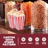 Cadeaupapier 10 stuks Rood Wit Gestreepte Popcorn Zakken Dozen Kleine Houders Opslagcontainer Tubs Verjaardagsfeestje Cups