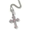 Iced Out Cross Pendant Necklaces Silver Black Cross Pendants Fashion Mens Hip Hop Necklace Jewelry