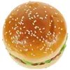 Zestaw dekoracji imprezy 2 symulowany model hamburgera Prop karmy dla zwierząt domowych Udawanie burgerów scena scena realistyczna dekoracje ciasto dziecięce