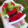 Decorações brinquedo grinch reborn bebê realista dos desenhos animados simulação de natal boneca crianças presentes de halloween recheado pelúcia criança brinquedos dropshippin004vjhx7