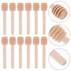 Spoons 12 Pcs Coffee Stir Sticks Kitchen Honey Dipper Stirrers Wood Mixing Pot Rods Wooden Dippers