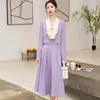 Dwuczęściowa sukienka wiosna jesień Xiaoxiangfeng Profesjonalne zestawy kombinezonu 2023 Koreańskie mody krótkie kurtki Elegancki pół spódnicy dla kobiet
