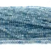 Luźne kamienie szlachetne Veemake Blue Aquamaryna DIY Naturalny naszyjnik Bracelets Kolczyki Pierścień Fasetowane małe okrągłe koraliki damskie do tworzenia biżuterii