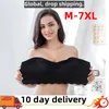 Bras Large size underwear women's thin strapless invisible bra gathered nonslip oversized full cup tube top no s 231031