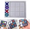 Tictactoe – jeu d'échecs en résine époxy, outils artisanaux, moule X O Board en Silicone, bijoux à bricoler soi-même, petit miroir pendentif, fait à la main, 5515971