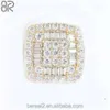 Estilo personalizado Vvs Moissanite Cluster Man Factory Wholesale Braguette Rodada Diamante Corte 925 Prata Fina