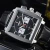 Relógios de pulso Zeppeli para homens 2023 relógios masculinos todos os mostradores funcionam quartzo assistir alta marca de luxo de alta qualidade cronógrafo relógio moda quadrada tira de couro de casca