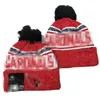 Arizona Beanie Gorros SOX LA NY Equipo de béisbol de América del Norte Parche lateral Lana de invierno Deporte Gorro de punto Pom Skull Caps A2