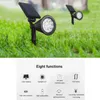 Outdoor Lawn Garden Courtyard Spotlight LED Solar Power Ground Wtyczka Lampy oświetleniowe