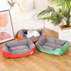 kennels pens Large Pet Cat Dog Bed Square Plush Kennel Summer Washable Cat Mat Waterproof Mattress Pet Cushion Medium Large Dogs Pet Supplies 231101