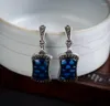 Earrings Lady's ISTONE VINTAGE 11/2" RED Natural Stone MARCASITE 925 SILVER Bread Big