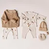 Ensembles de vêtements 0 né Kid bébé garçons filles vêtements à manches longues en coton haut et pantalon costume Pj mignon doux vêtements de nuit pyjamas tenue 230331