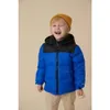 Winter North Down Face Faced Jacket Kids Fashion Classic Outdoor Warm Down 코트 얼룩말 패턴 줄무늬 편지 인쇄 복구 재킷 멀티 컬러 베이비 의류