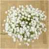 Dekorative Blumen Kränze dekorative Blumen 1/2pcs weiße Gypsophila künstliche Babybreath Blume Hochzeit DIY Bouquet Dekoration A DH9WQ