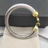 Bangle Cable Armband Luxury Bangle Designer Classic Jewelry Woman Charm Armband BuckleBracelet Women High Quality Men 14k Gold 925 Ste