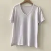 T-shirt da donna T-shirt 2023 Estate allentata comoda e traspirante Decorazione con diamanti Scollo a V manica corta Felpa lavorata a maglia nera