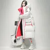 Piumino da donna Parka 2023 invernale con cappuccio Xlong 90 Cappotto d'anatra bianco da donna Lucido impermeabile spesso capispalla allentato Parka caldo giacca da neve 231031