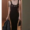 Women's Casual Dresses Beach Slim Long Dress sleeveless backless Spaghetti Straps Sexy dress Vintage bohemian black One piece Blouse