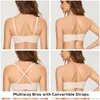 DOBREVA dames strapless bh push-up gewatteerde grote maten naadloze beugel converteerbare ondergoed bandeau DD 231031