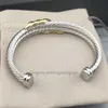 Braccialetti di muscolatura braccialetto di lusso 10mm gioielli firmati donna fascino braccialetto a tre anelli braccialetto braccialetto in acciaio inossidabile placcato oro 18k spedizione gratuita YZ27