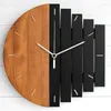 テーブルクロック木製の壁の時計モダンデザインビンテージ素朴なぼろぼろ