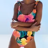 Deep V Plus Size Swimwear Женщины купальщики Ruffle Sexy Bikinis 2019 Mujer One Piece Swimsuit Tush Up Count Cust Thong Monokini XL295516141
